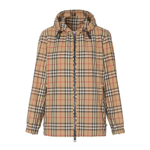 BURBERRY/博柏利 女士夹克Vintage 格纹再生聚酯纤维连帽外套80256781