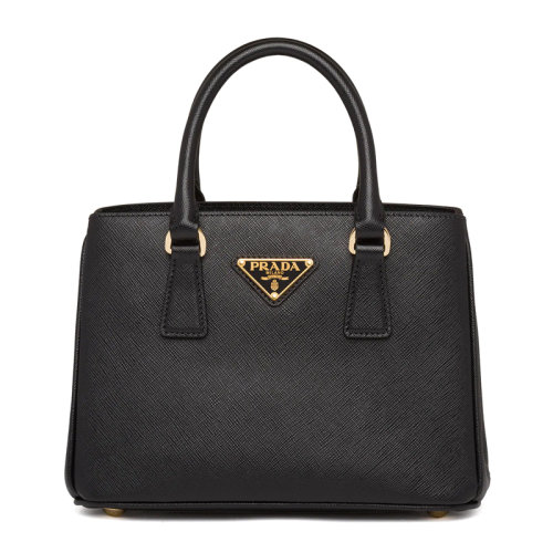 PRADA/普拉达 女士黑色Galleria Saffiano 皮革可拆卸可调式徽标编织肩带徽标杀手包手提包单肩包斜挎包女包1BA296-NZV-F0632