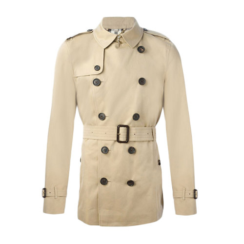 BURBERRY/博柏利 男装 服装 肯辛顿版型 男士纯棉双排扣中长款外套 男士风衣