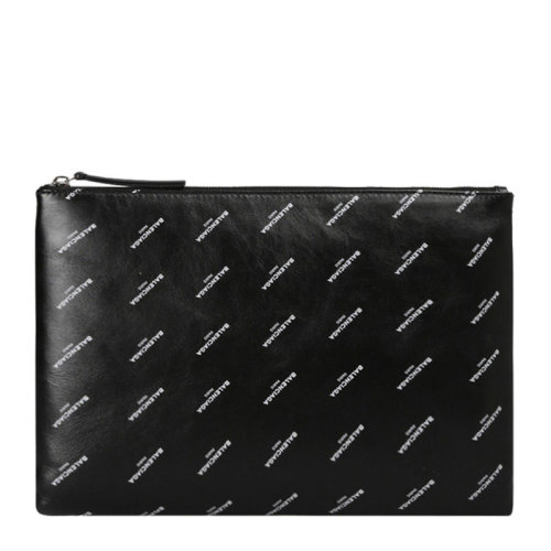 Balenciaga/巴黎世家 男士黑色皮质手拿包 4828740AD0N816