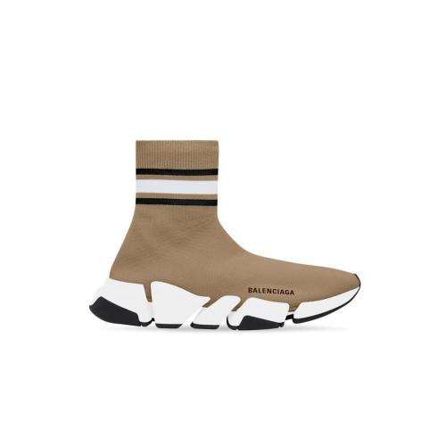  BALENCIAGA巴黎世家 22年秋冬 女士 休闲运动鞋 SPEED 2.0 RECYCLED KNIT TRAINERS WITH STRIP