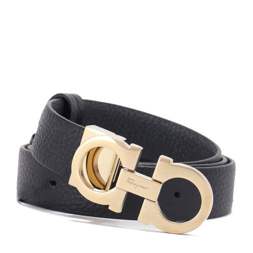 Salvatore Ferragamo/菲拉格慕 2.5厘米双面可调节GANCINI皮带 女士腰带 深灰色 733986-23A565