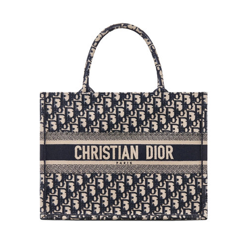 DIOR/迪奥 2020春夏新款BOOK TOTE系列 经典刺绣老花帆布小号手提托特包 （2色可选）