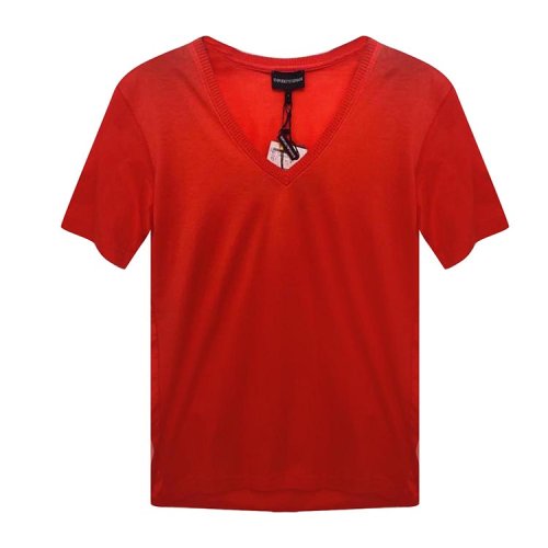 Emporio Armani/安普里奥阿玛尼 橘红色女士短袖T恤