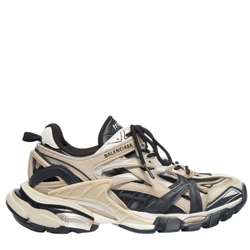 Balenciaga/巴黎世家 女士黑色和米色网眼和尼龙Track.2运动鞋568615W2GN38071