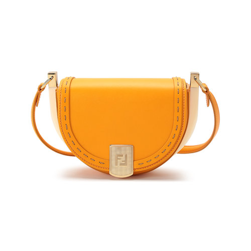 FENDI/芬迪 女士牛皮革Moonlight单肩斜挎包马鞍包 8BT346 ABVL