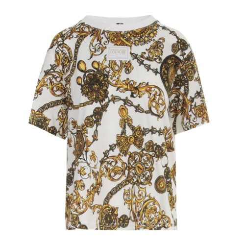  VERSACE JEANS COUTURE 女士印花棉质短袖T恤 71HAH611 JS015 G03 PLFSX