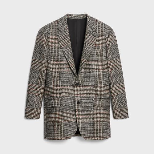  CELINE赛琳思琳 22年秋冬 女士 夹克 TOMBOY格纹羊毛夹克 2V71K433S.39NL