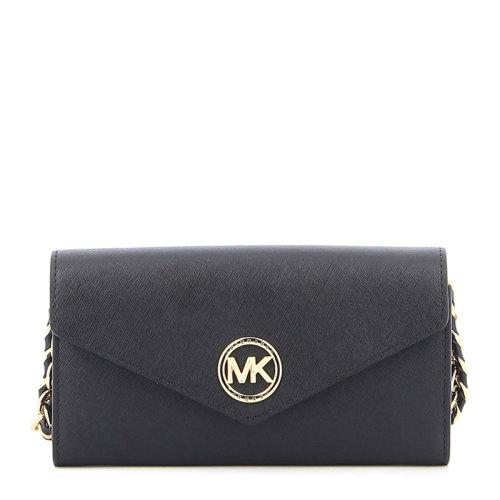 Michael Kors/迈克·科尔斯CARMEN系列女士纯色小牛皮经典MK字母徽标装饰按扣翻盖开合单肩包斜挎包手拿包钱包女包 32S1GNMC9L 多色可选