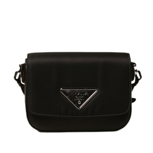 PRADA/普拉达  女包女士黑色时尚百搭品牌字母斜挎包单肩包  1BD263-2DLN-F0002