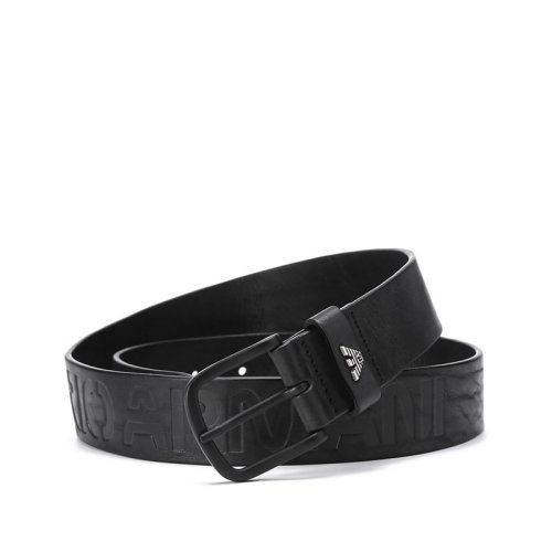 Emporio Armani/安普里奥阿玛尼【22年新款】男士牛皮革字母Logo标识针扣式皮带腰带3.5cm Y4S467 Y123V