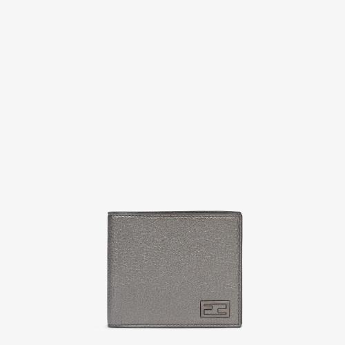 FENDI芬迪 22年秋冬 男士 钱包 灰色皮革双折皮夹 7M0169AJJ1F1HR3