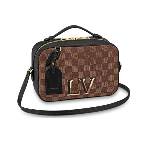 Louis Vuitton/路易威登  涂层帆布拼牛皮 棋盘格 手提单肩斜挎包 女包 棕色