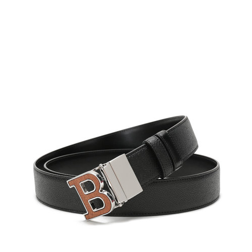 BALLY/巴利  男士皮质板扣式双面皮带腰带 B BUCKLE 35 M MG