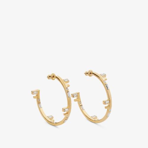  FENDI芬迪 22年秋冬 女士 耳环 金色耳环 8AH714ALI3F089U