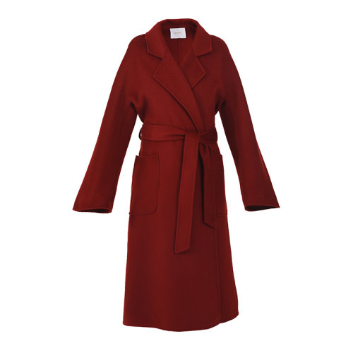 GeleiStory/GeleiStory 秋冬新款真我系列高奢水波纹羊毛大衣双面呢中长款大衣 女士大衣