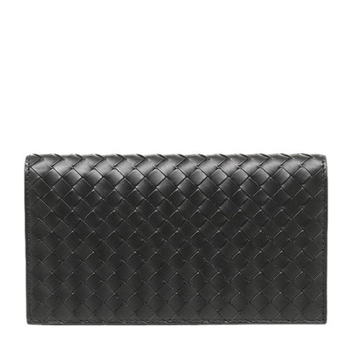 Bottega Veneta/葆蝶家  男包 男士 黑色羊皮编织长款钱包钱夹 316005-V4651-1000