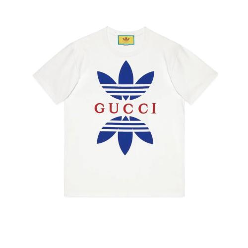  GUCCI古驰 22年秋冬 男士 adidas x Gucci联名系列针织棉T恤 548334 XJEMJ 9280