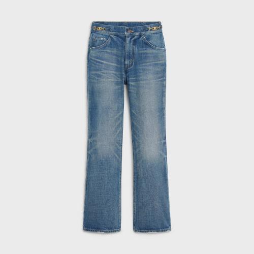  CELINE赛琳思琳 22年秋冬 女士 牛仔裤 JEANS FLARE DYLAN SIGNATURE DENIM UNION WASH 2N6789