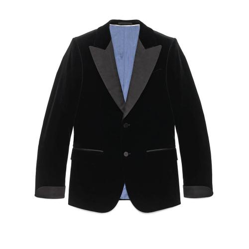  GUCCI古驰 22年秋冬 男士 修身天鹅绒夹克 575454 Z495F 1000