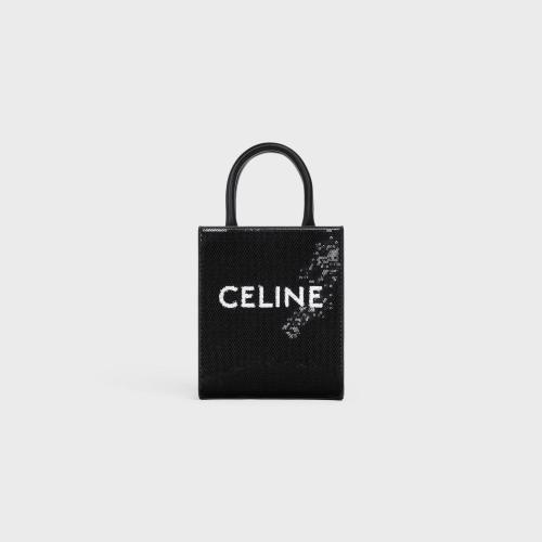  CELINE赛琳思琳 22年秋冬 女士 手提包 CABAS VERTICAL MINI MODELE SEQUINS A_VEC CELINE 194