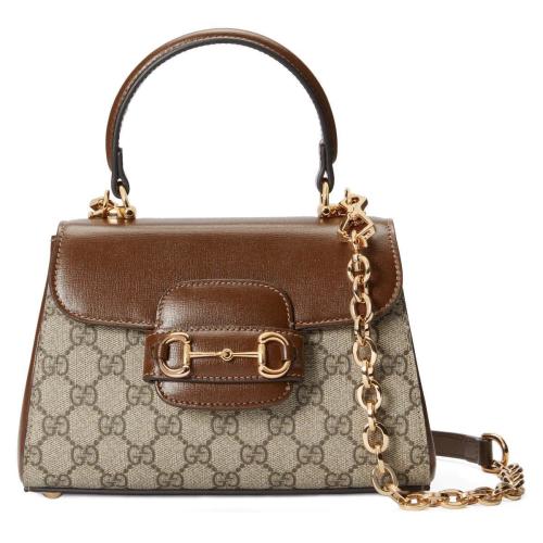  GUCCI古驰 22年秋冬 女士 Gucci Horsebit 1955系列迷你手袋 703848 9AAAJ 8563