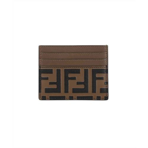  FENDI/芬迪 女士棕色牛皮FF老花图案卡包 8M0445-AAFM-F13VK PLSX