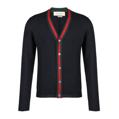  GUCCI/古驰 男士深蓝色羊毛毛衣针织外套 408146-X1317-4060 PLFSX