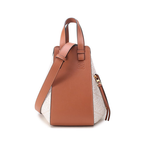 LOEWE/罗意威【22春夏新款】女士Hammock系列牛皮革/织物手提单肩包吊床包 A538S35X29