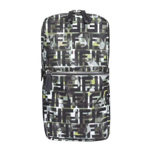 FENDI/芬迪 男士迷彩色聚酯纤维经典FF印花单肩包斜挎包胸包腰包男包 7VZ033-ABM8-F0X93