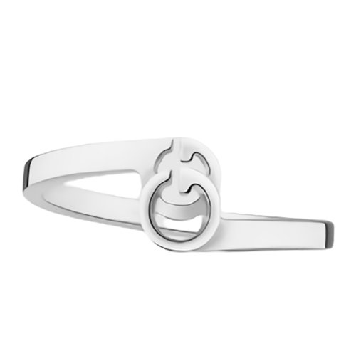 GUCCI/古驰  18k金白金 GG running戒指457122J85029000