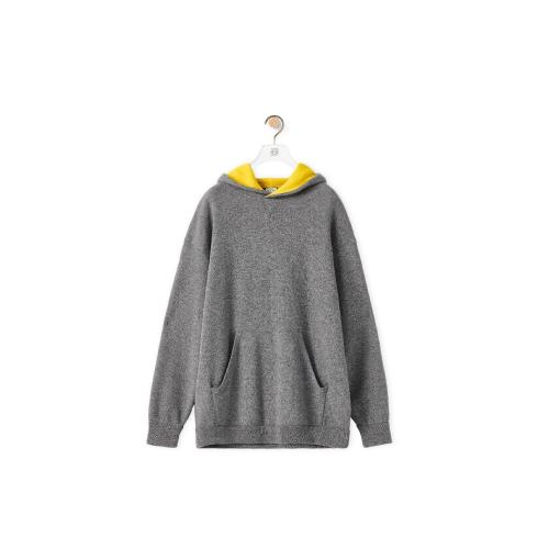  LOEWE罗意威 22年秋冬 男士 长袖衬衫 Bi-colour hoodie in wool and cashmere H526Y14KCN-144