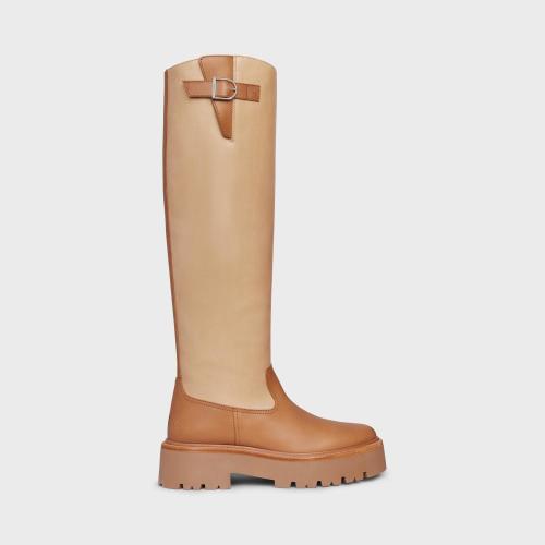  CELINE赛琳思琳 22年秋冬 女士 高筒靴 BOTTE HAUTE a BOUCLE A_VEC RABAT CELINE BULKY VEAU