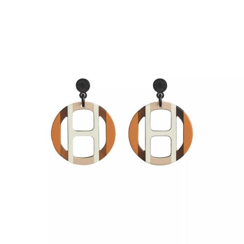 HERMES爱马仕 22年秋冬 女士 耳环 Boucles doreilles H Equipe H057086FL01