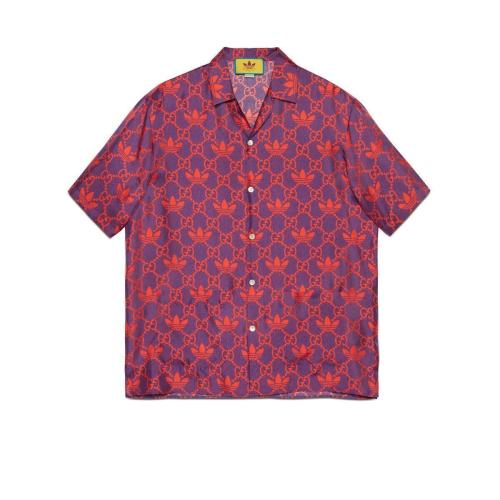  GUCCI古驰 22年秋冬 男士 adidas x Gucci联名系列GG保龄球衫 691522 ZAIXY 6220