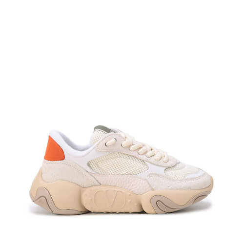 Valentino/华伦天奴 【22春夏新款】 女士织物等多种材质拼接网眼系带休闲运动鞋 XW2S0DY8 KNZ