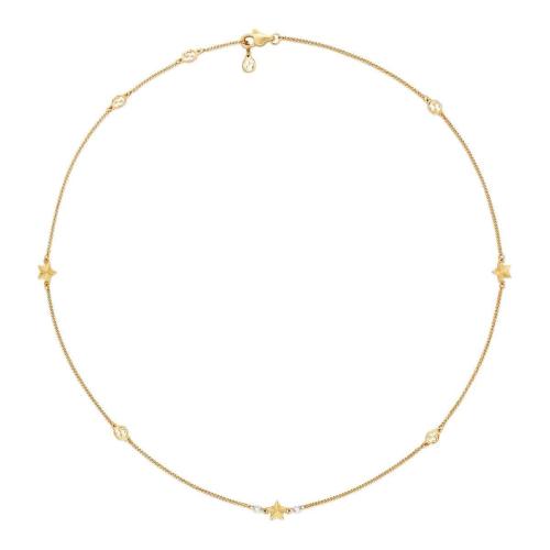  GUCCI古驰 22年秋冬 女士 互扣式双G 18K黄金星星项链 679116 J8540 8000