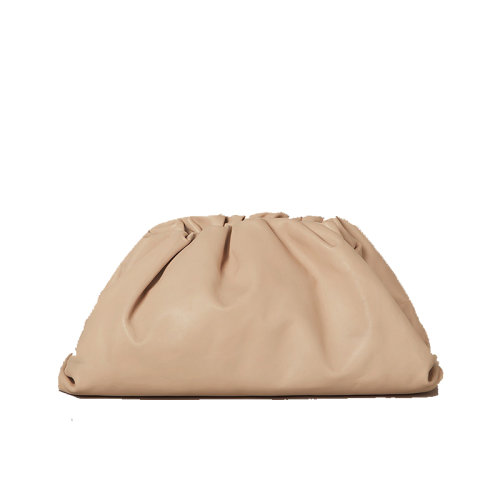 Bottega Veneta/葆蝶家 2020早秋新款 THE POUCH系列 杏仁色小牛皮单隔层内衬纳帕皮革手拿包576227VCP402752