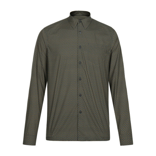 PRADA/普拉达 男士长袖衬衫 纯棉翻领印花男士长袖衬衫