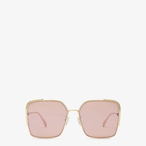  FENDI芬迪 22年秋冬 女士 太阳眼镜 粉红色镜片太阳镜 FOL023V1TF1EKP