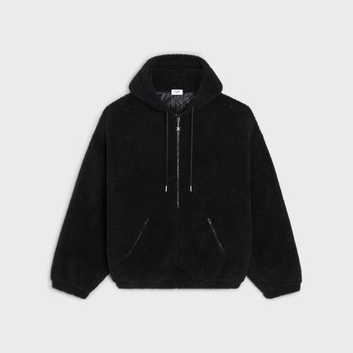  CELINE赛琳思琳 22年秋冬 男士 卫衣 CELINE抓绒拉链连帽衫 2Y906699M.38NS