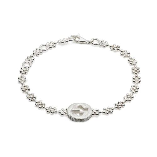  GUCCI古驰 22年秋冬 女士 Interlocking G_银手链 481687 J8400 8106