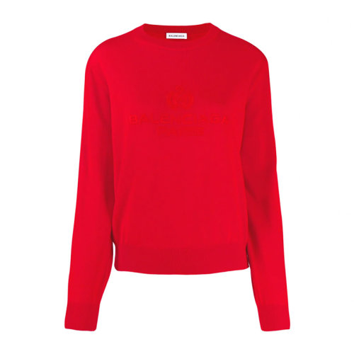 Balenciaga/巴黎世家  女装 服饰 时尚LOGO印花标识圆领女士长袖体恤女士卫衣