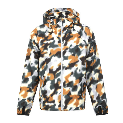 KENZO/高田贤三22春夏迷彩薄款宽松连帽男士夹克外套FC55BL155