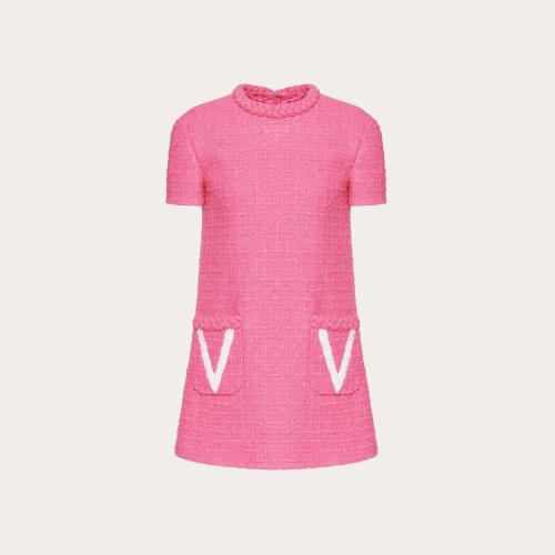  VALENTINO华伦天奴 22年秋冬 女士 连衣裙 ROBE EN TWEED INTEMPOREL XB3VAY966U3Y84