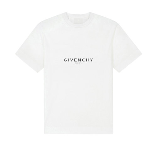 Givenchy/纪梵希男士白色棉质短袖T恤 BM71533Y6B-100