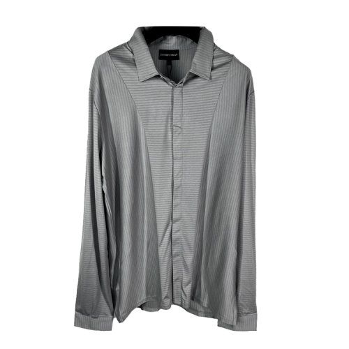 Emporio Armani/安普里奥阿玛尼深灰色条纹男士长袖衬衫  R1C01J R1L9J