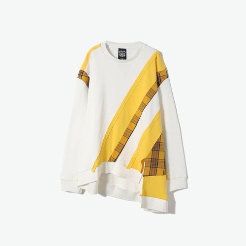 CHIZHANG/驰张 撞色不规则拼接女卫衣