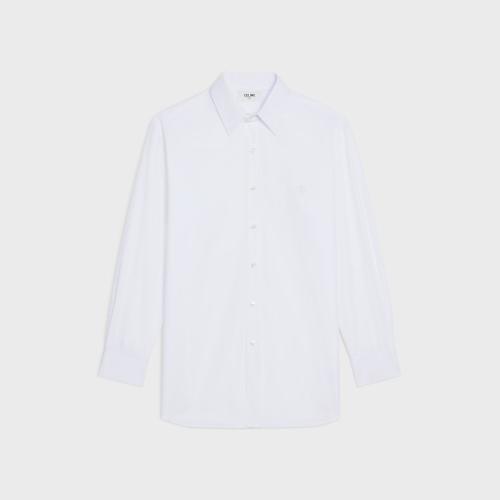  CELINE赛琳思琳 22年秋冬 女士 长袖衬衫 棉府绸男友风衬衫 2C670091F.01BC