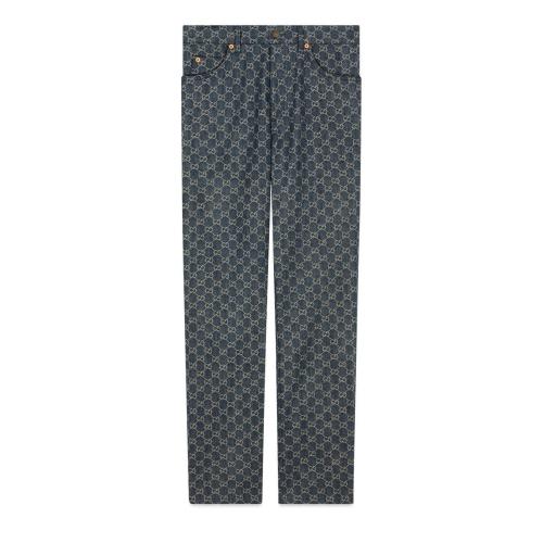  GUCCI古驰 22年秋冬 男士 GG Denim系列GG标识牛仔裤 649092 XDBK1 4266